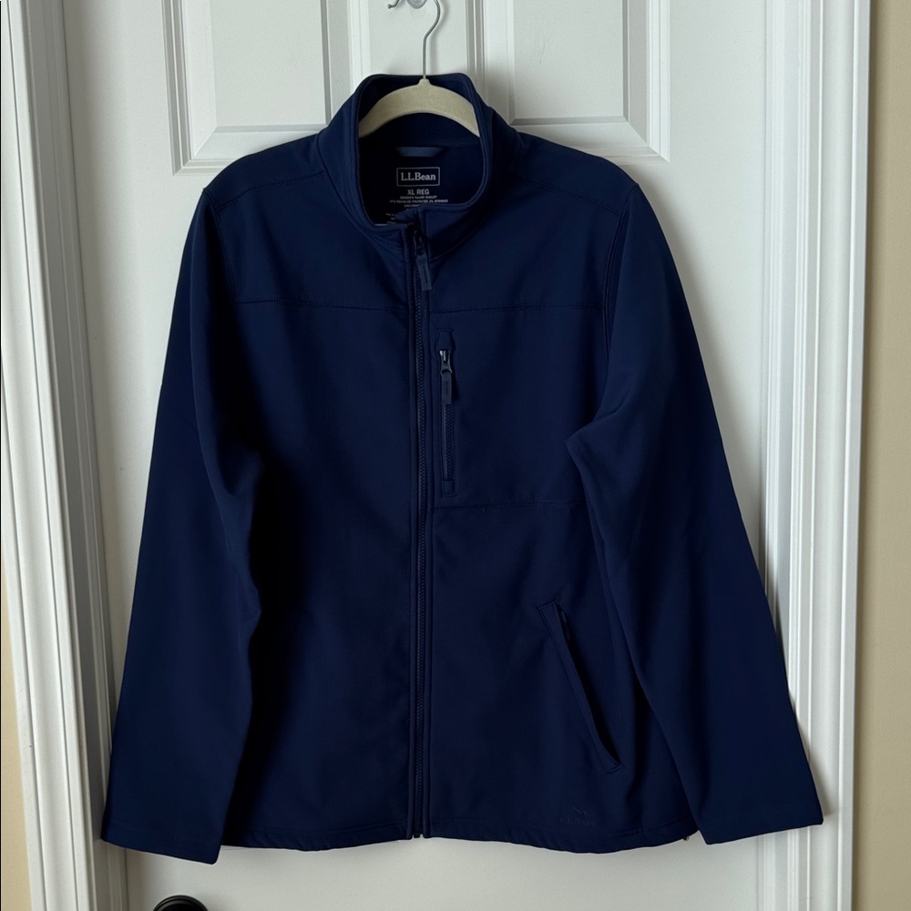 L.L. Bean Women’s Softshell Jacket Fleece‎ Lined Water Resistant - Blue - XL